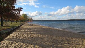 Sandy Beach of the Keith J. Charter Traverse City State Park on East Grand Traverse Bay